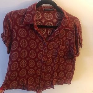 Red Button Up Shirt